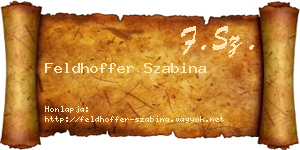 Feldhoffer Szabina névjegykártya
