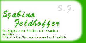 szabina feldhoffer business card